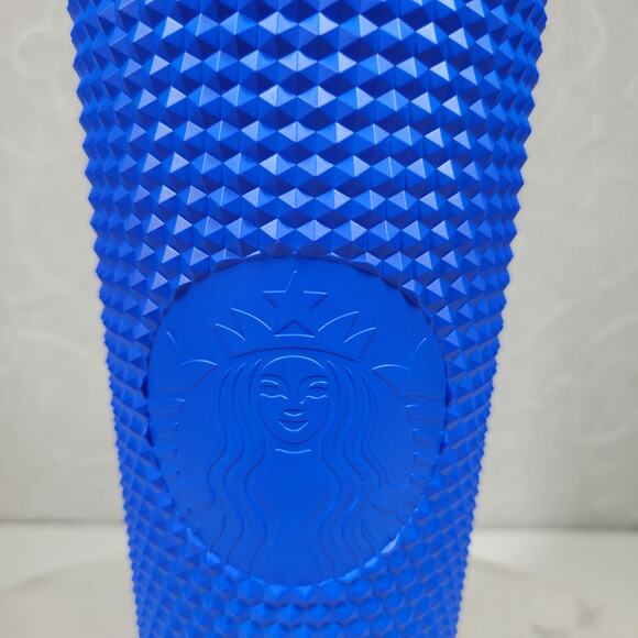 Starbucks China 2022 Klein Matte Blue Venti Studded Tumbler 9" Straw Bow Twist - Picture 7 of 16